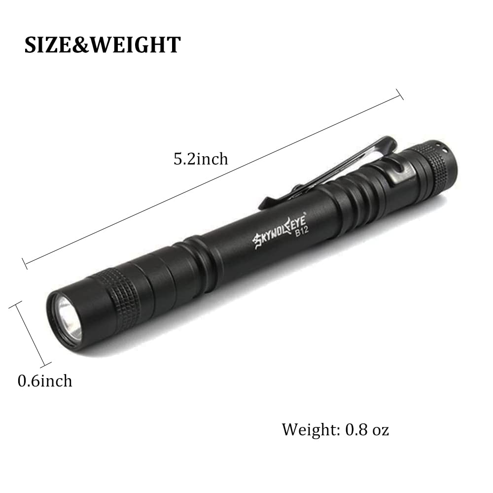 Cussity 10 Pcs Led Medical Penlight, 1000 Lumen Penlight Edc Xpe Q5 Black Nurse Doctor Flashlight With Clip Penlight