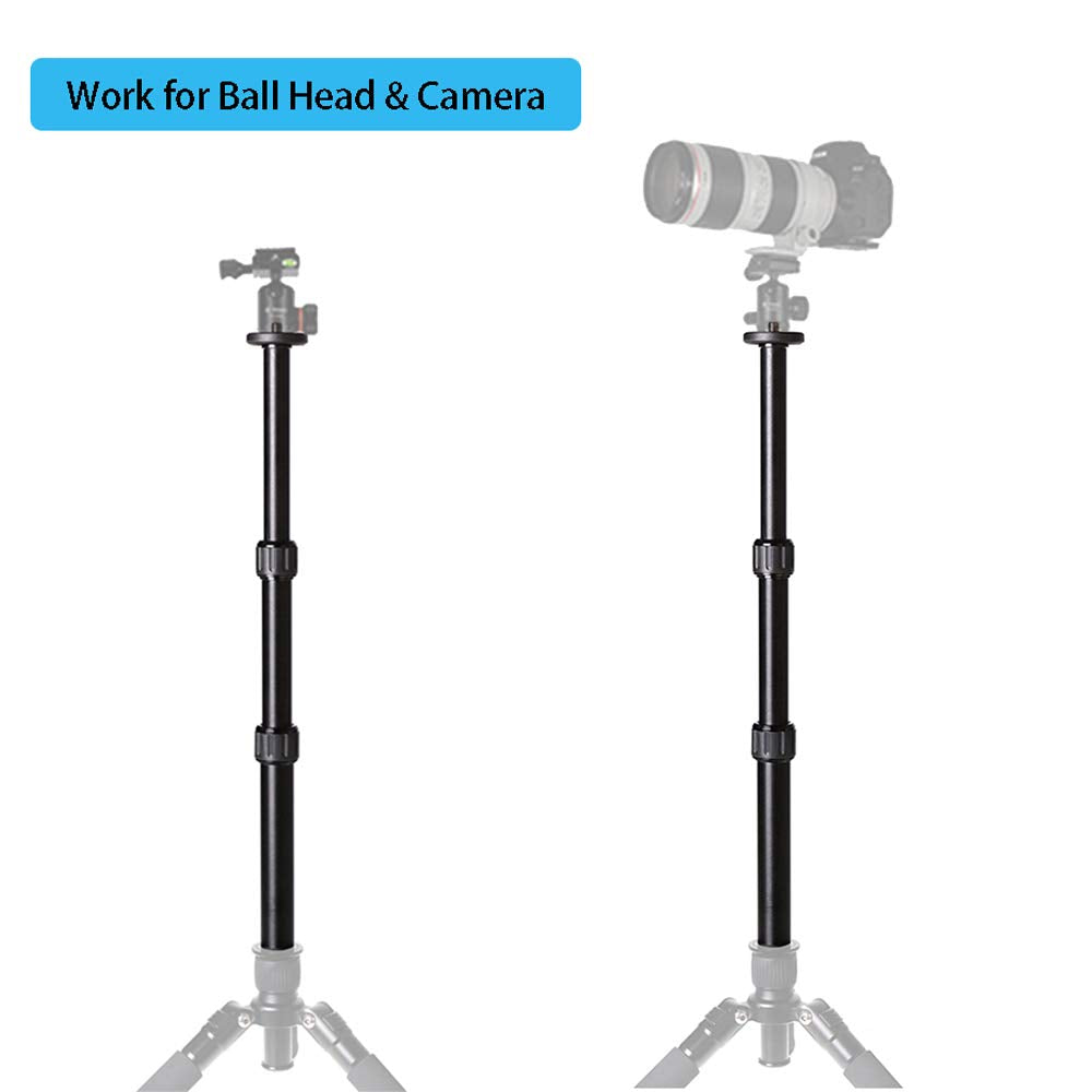 Fiewszihu Tripod Center Column Extension Camera Mount Extender Telescopic Rod 3 Section Pole For Monopod Dslr Photo Studio Outdoor Macro Shooting