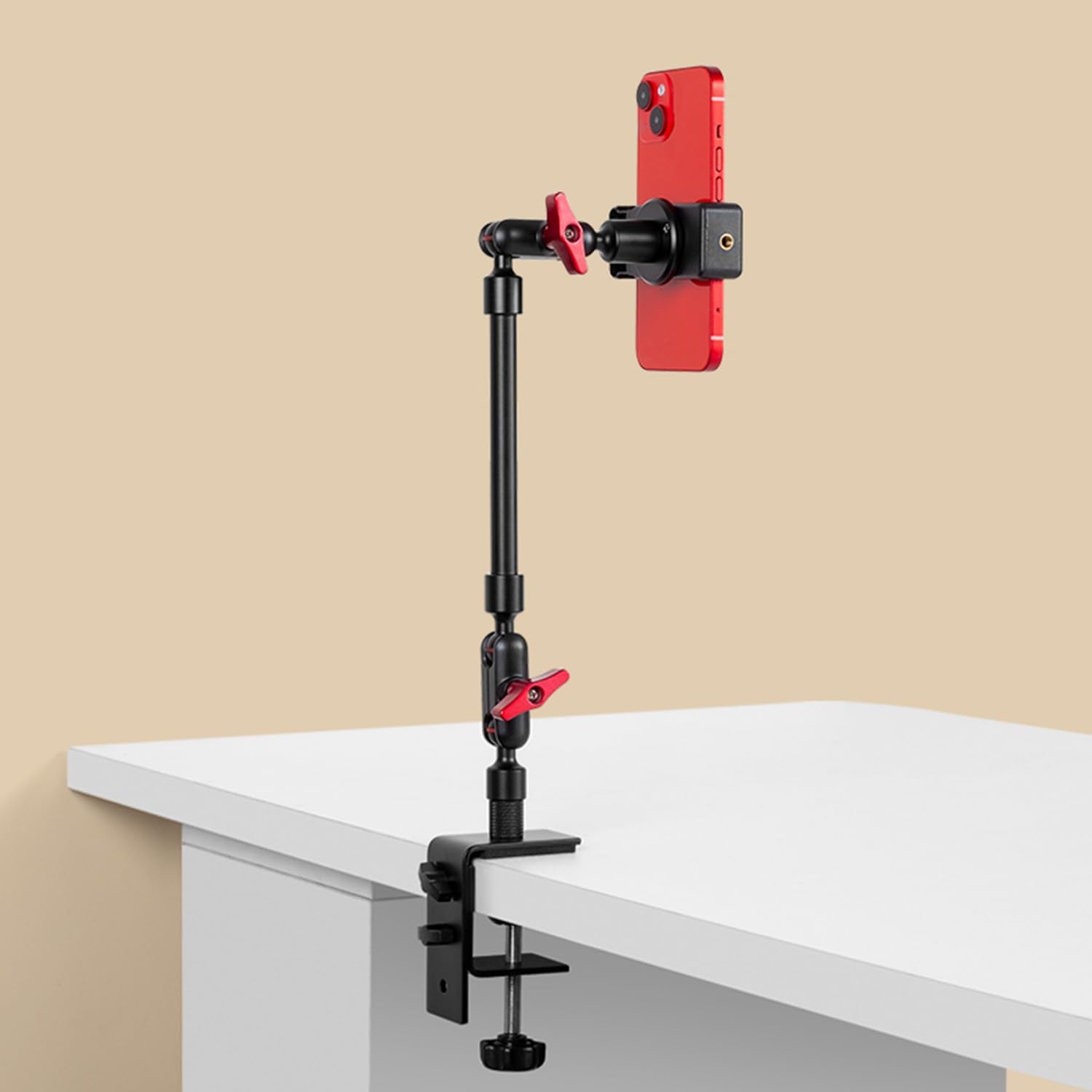 Goinwave Magic Arm With Clamp, Long Articulating Arm Camera Mount, Adjustable Phone Mount Holder 360° Rotation, Mic Arm For Microphone, Led Lights, For Phone, Tripod, Desk, Table