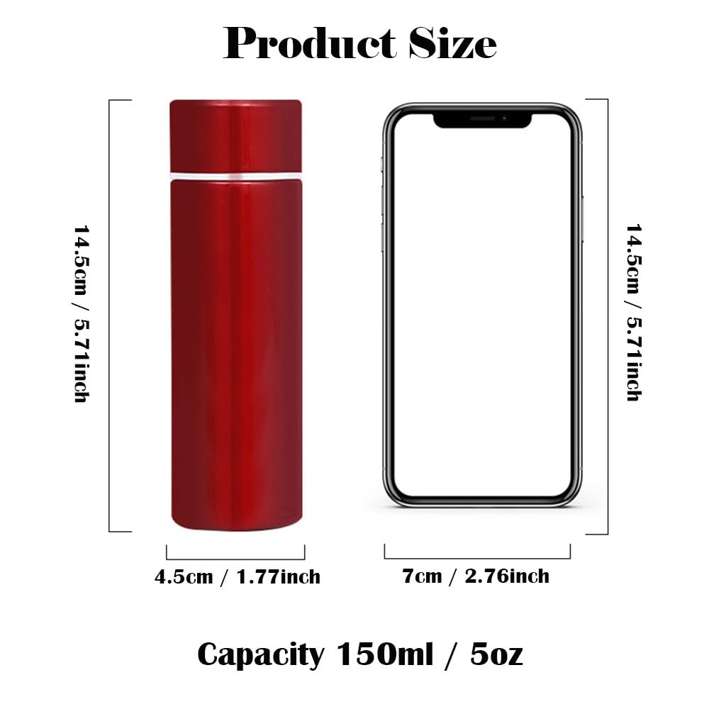 Stainless Steel Water Bottle, 5 Oz Small Insulated Water Bottle, Cute Skinny Water Bottle
