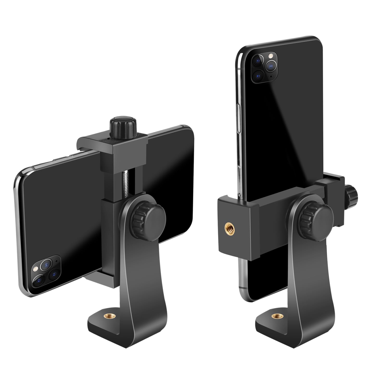 Sharingmoment Premium Smartphone Holder/Vertical And Horizontal Tripod Mount Adapter Rotatable Bracket With 1/4 Inch Screw/Adjustable Clip For Iphone, Android Cell Phone, Selfie Stick, Camera Stand
