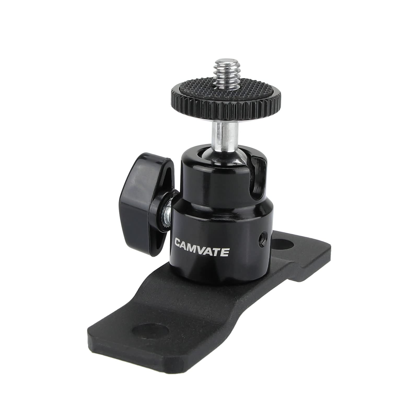 Camvate 1/4"-20 Ball Head With Bottom Pedestal Mount For Monitor/Surveillance System Support - 2324