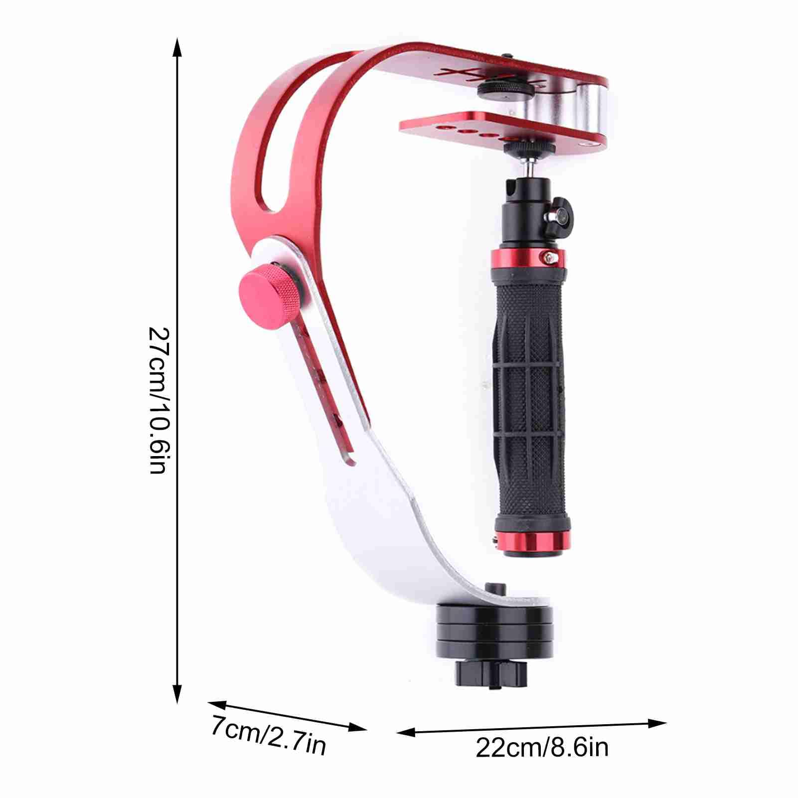 Gengutoo Professional Handheld Video Stabilizer Support Mount Holder Comfortable Grip For Dslr Camera Red