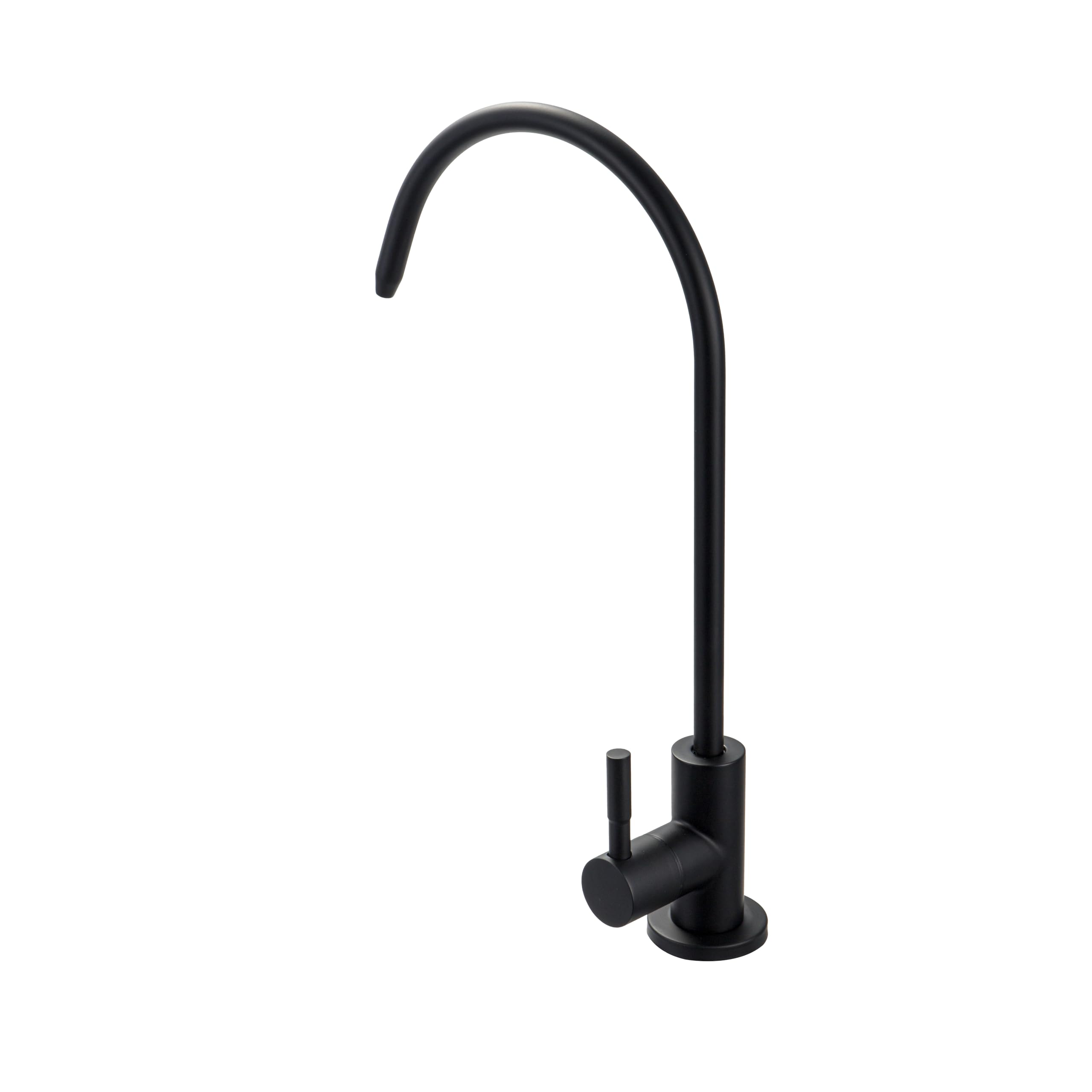 Baher Premium Filtered Water Faucet - Special Series 304 Stainless Steel, Ro System Compatible, 360° Gooseneck Spout, Brushed Finish, 10.5" Height (Matte Black)