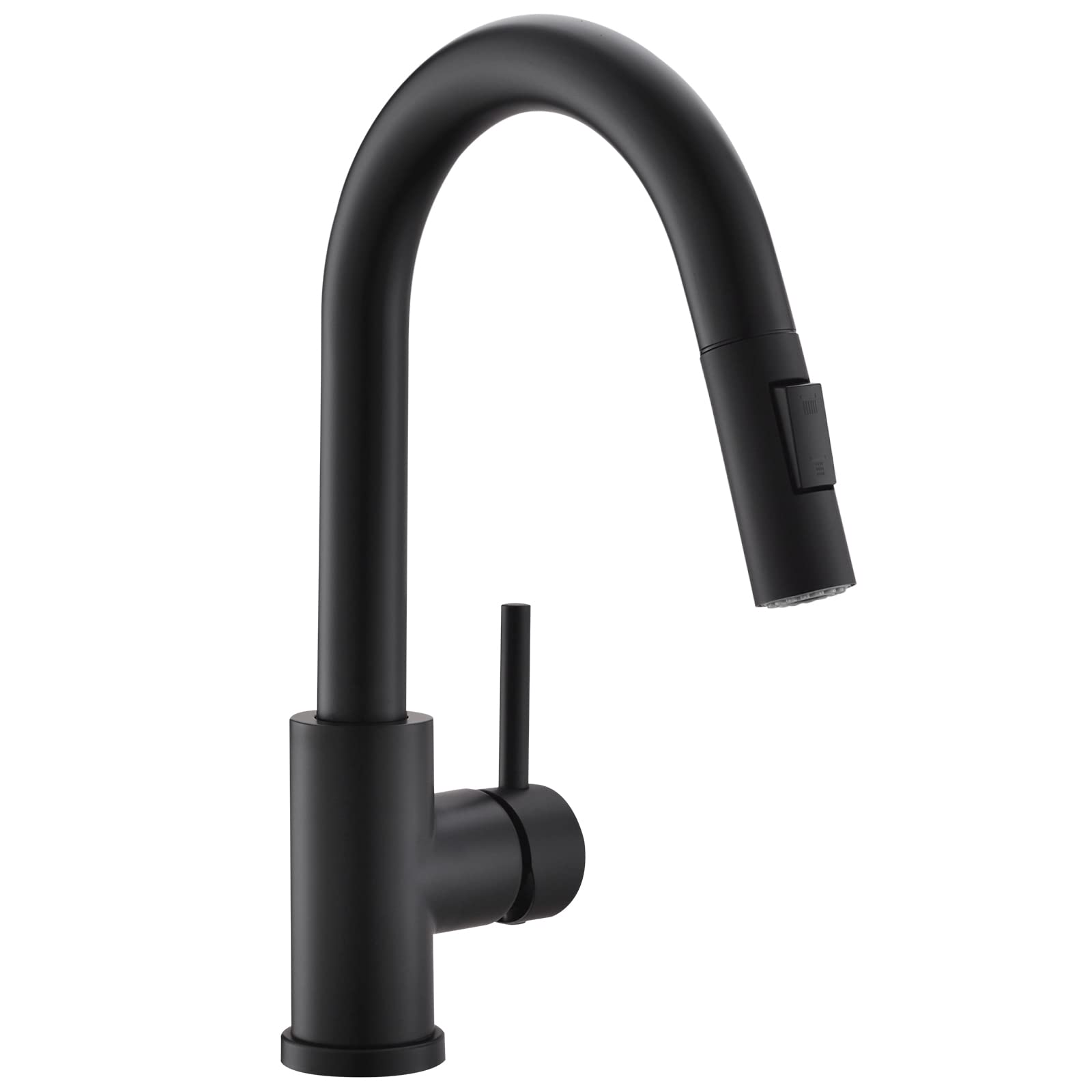 Cenosa Modern Bar Sink Faucet For Kitchen Sink Single Handle With Pull Out Sprayer Hot And Cold Prep Sink Faucet Matte Black