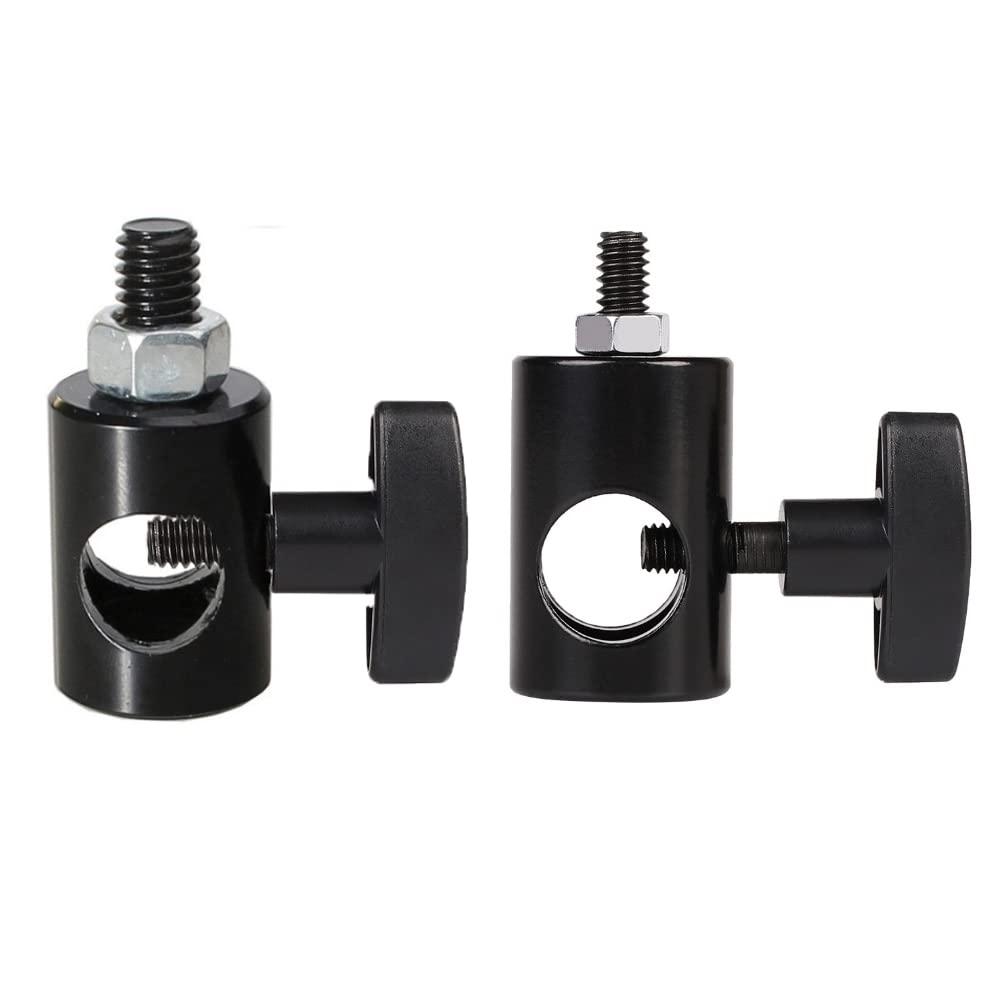 Thtrht 2 Pack Photography Light Stand To 1/4" 3/8" Thread Interface Converter Mount Screw Quick Release Adapter For Led Flash Tripod Ring Light Dslr Video Studio Phone Camera Lamp Holder Clip Clamp