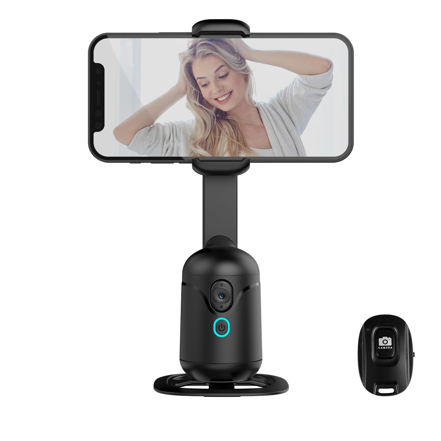 Rupital Auto Face Tracking Tripod 360 Rotation With Stand-No App, Phone Camera Stand With Remote And Gesture Control, For Live Video Recording Tiktok