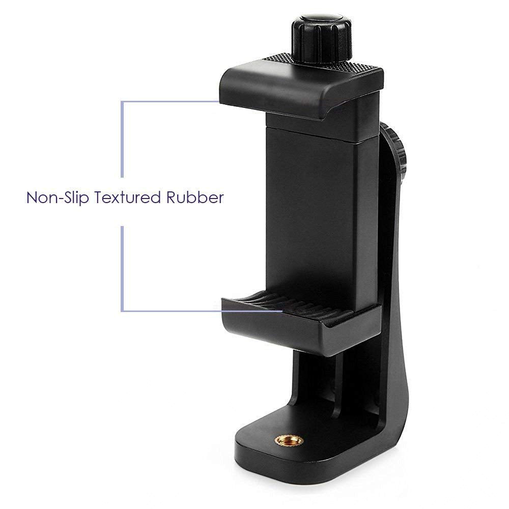Ecostconnection 60" Pro Series Professional Camera Tripod And Universal Rotating Smartphone Mount For All Iphone And Android Smartphones + Microfiber Cloth
