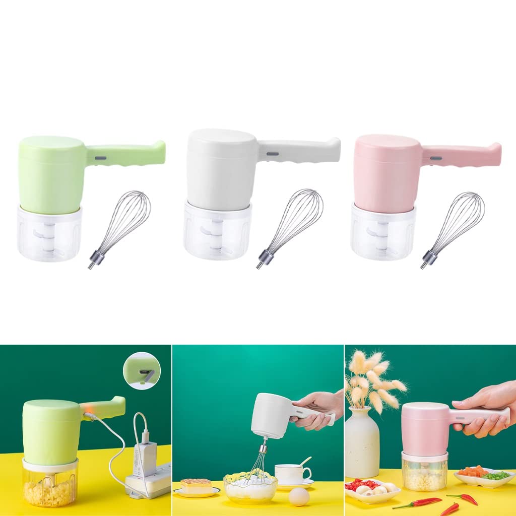 Efkerggjgtgtgjhpwelp 2 In 1 Electric Wireless Whisk Hand Blender Mixer Usb Rechargeable With Cup (B (C As The Picture Shows)