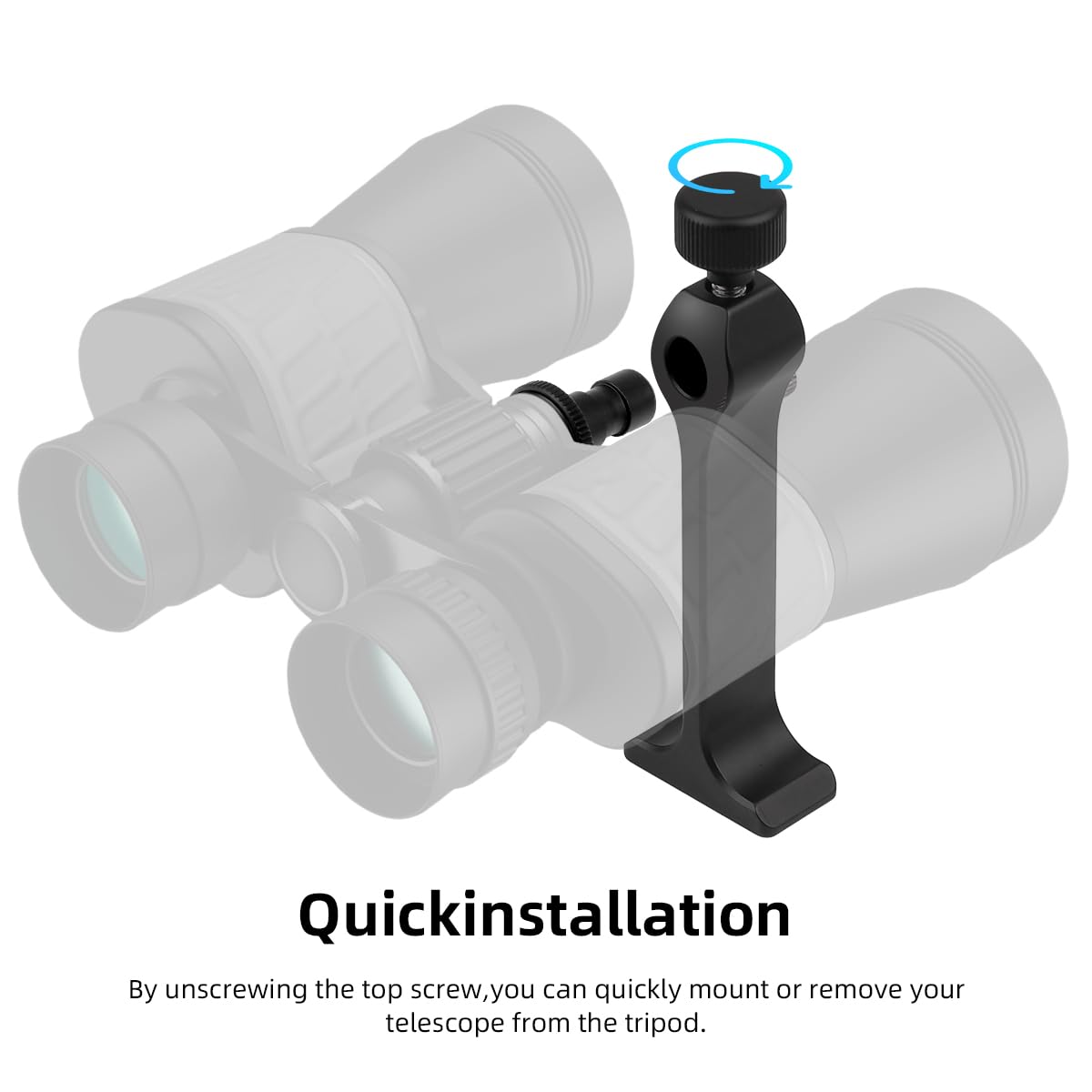 Arnarkok Binocular Tripod Mount 1/4 Inch Threading Mount, Solid Metal Binocular Tripod Adapter, Binocular Accessories
