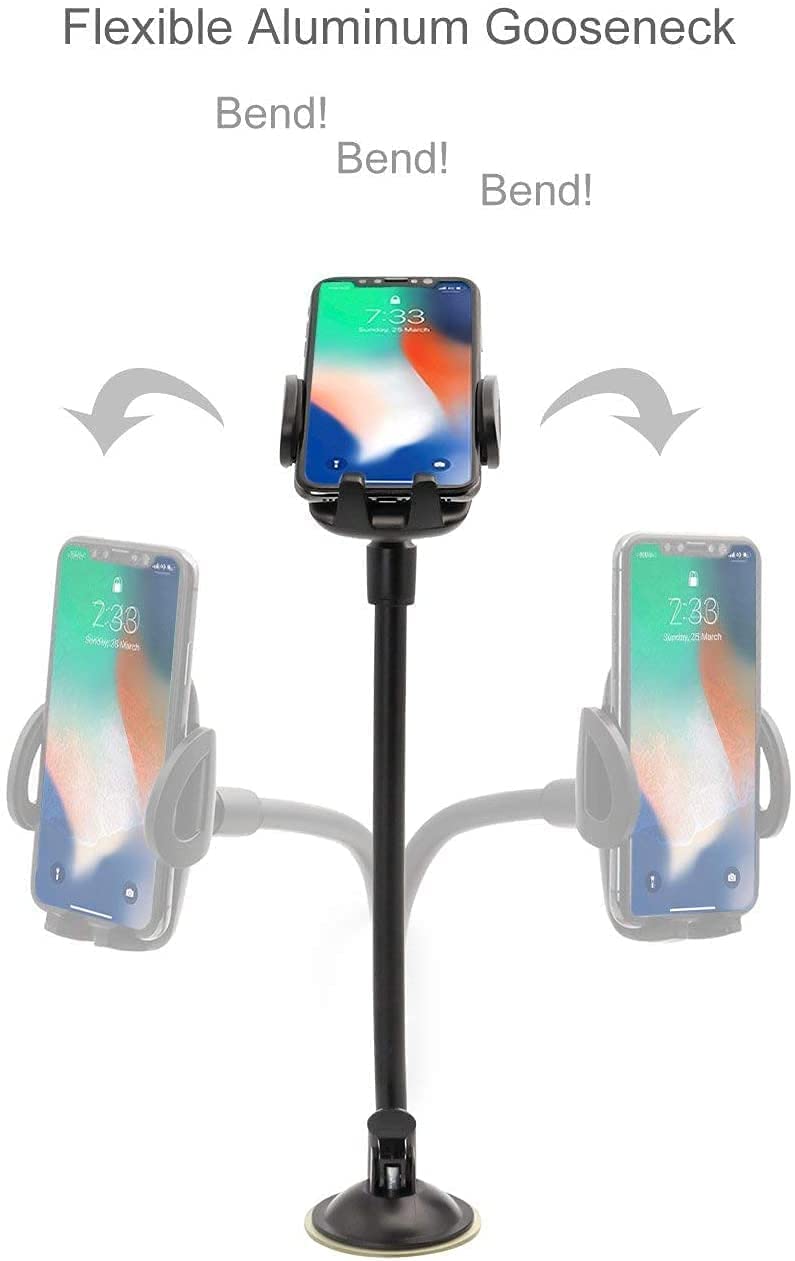 Exshow Portable Electronic Device Mount, Black, Compatible With Iphone 11 Pro Max/11/Xs Max/Xs/Xr/X/8 Plus/8/7 Plus/7/6S Plus/6S/Se