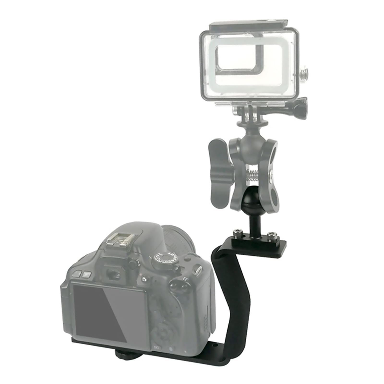 Dagijird Portable Camera Holder Diving Handle Tray Bracket Single Handle Video Stabilizer With Ball Adapter