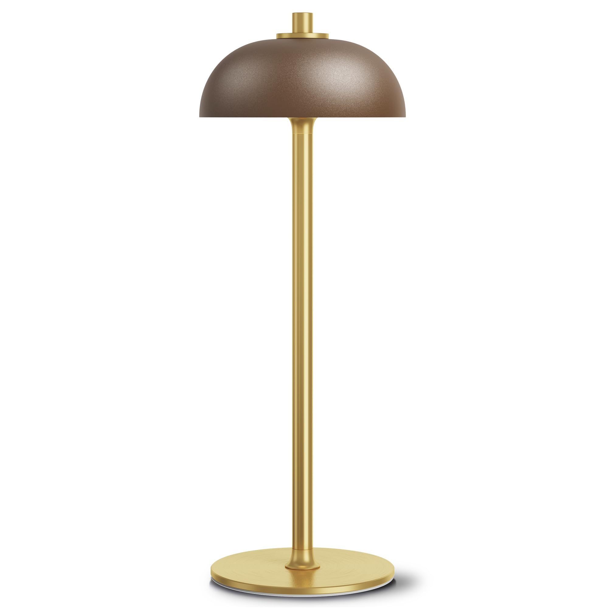 Jonemo Rechargeable Cordless Table Lamp - 5000Mah Battery Powered Lamp, 3 Color Modes Stepless Dimming Led Table Light With Memory Function For Indoor, Outdoor, Dinner, Patio, Cafe.(Brown)