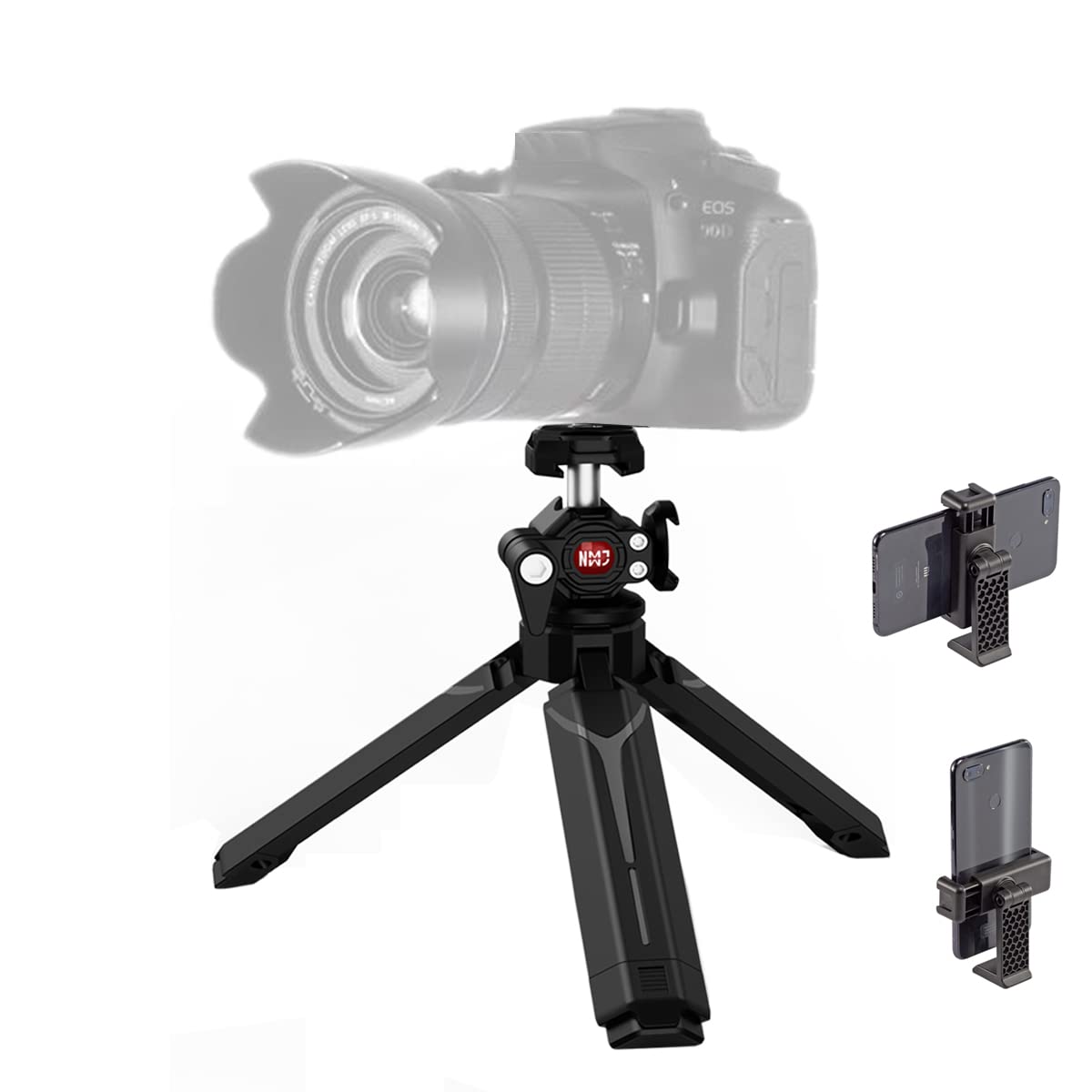 Ustope Mini Tripod Tabletop Small Tripod Desktop Camera Stand Hand Tripod Mount For Camera Cell Phones Webcam Projector With Smartphone Clip