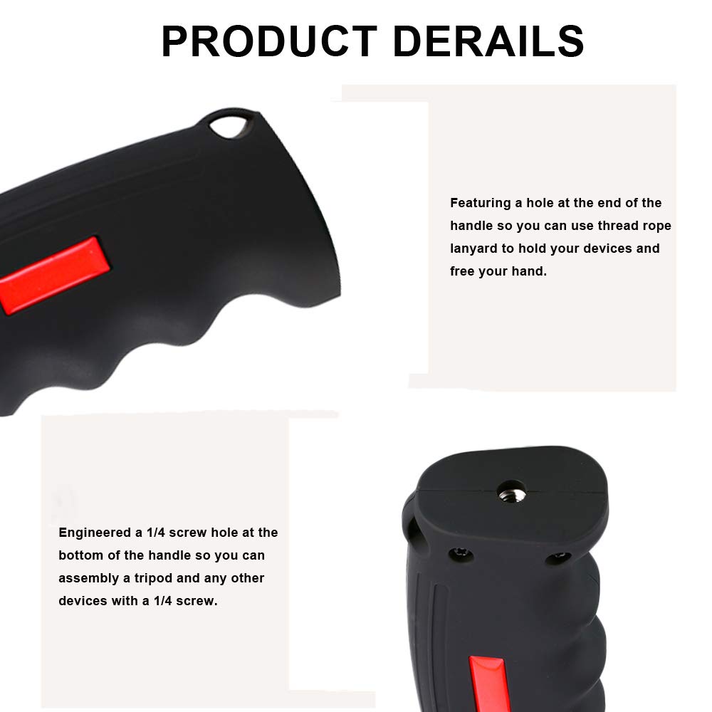 Weihe Poyinco Wide Platform Pistol Grip Camera Handle Camera Stabilizers With 1/4" Screw For Slr Dslr Dc Canon Nikon Sony Iphone Xiaomi Smartphone