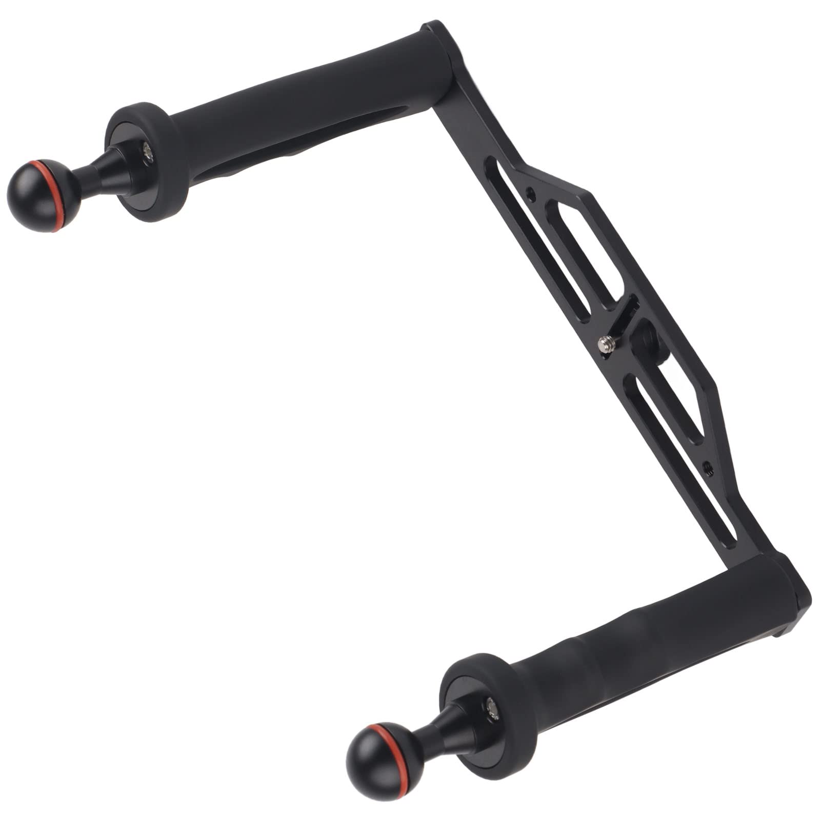 Acouto Dual Handle Aluminium T Stabilizer Rig For Der Camera Housing Case Tray Dual Handheld Stabilizer For Diving Photography