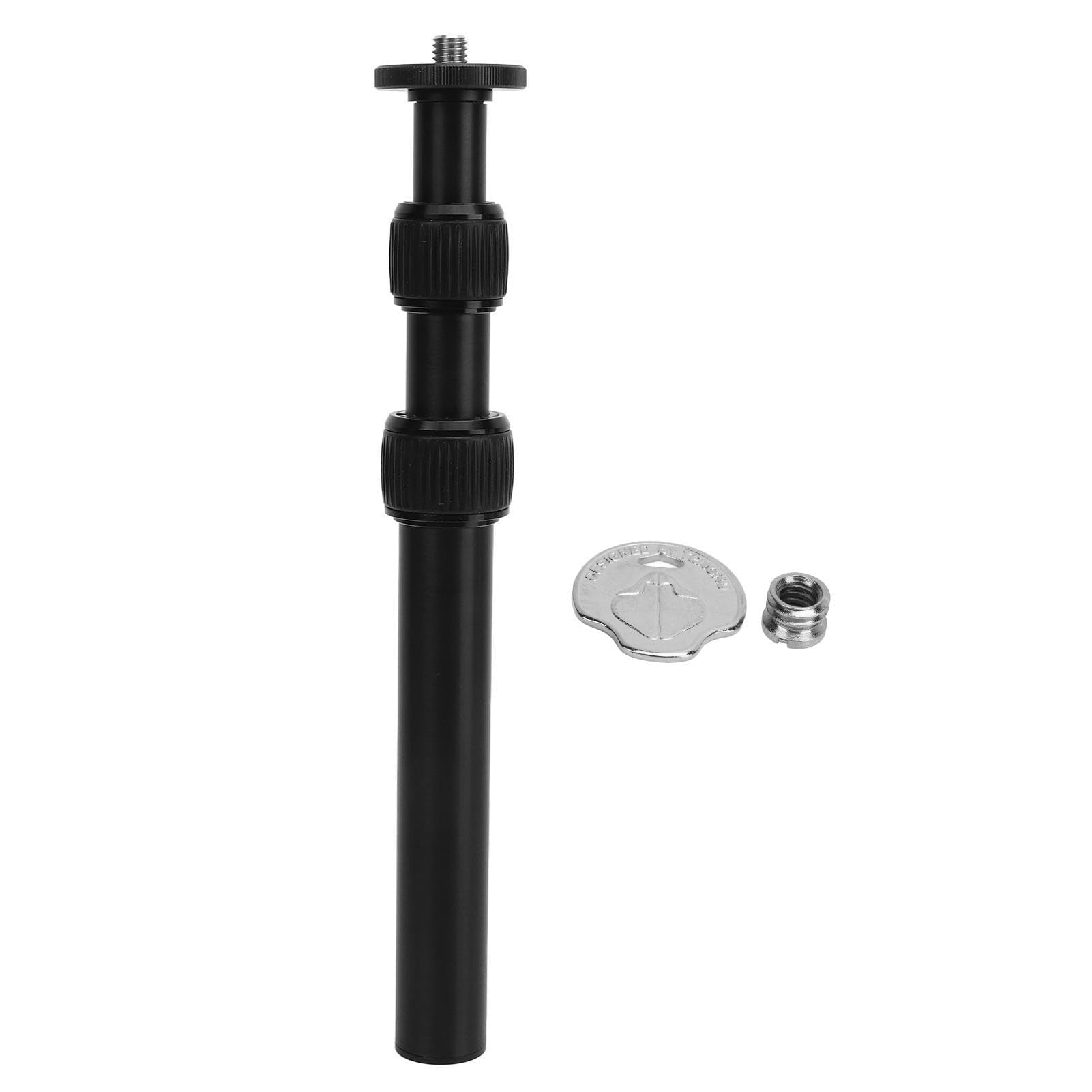 Cyrank Tripod Center Column Extension, 3 Section Camera Mount Extender Telescopic Rod Lightweight Aluminum Alloy Tripod Extension Arm For Camera