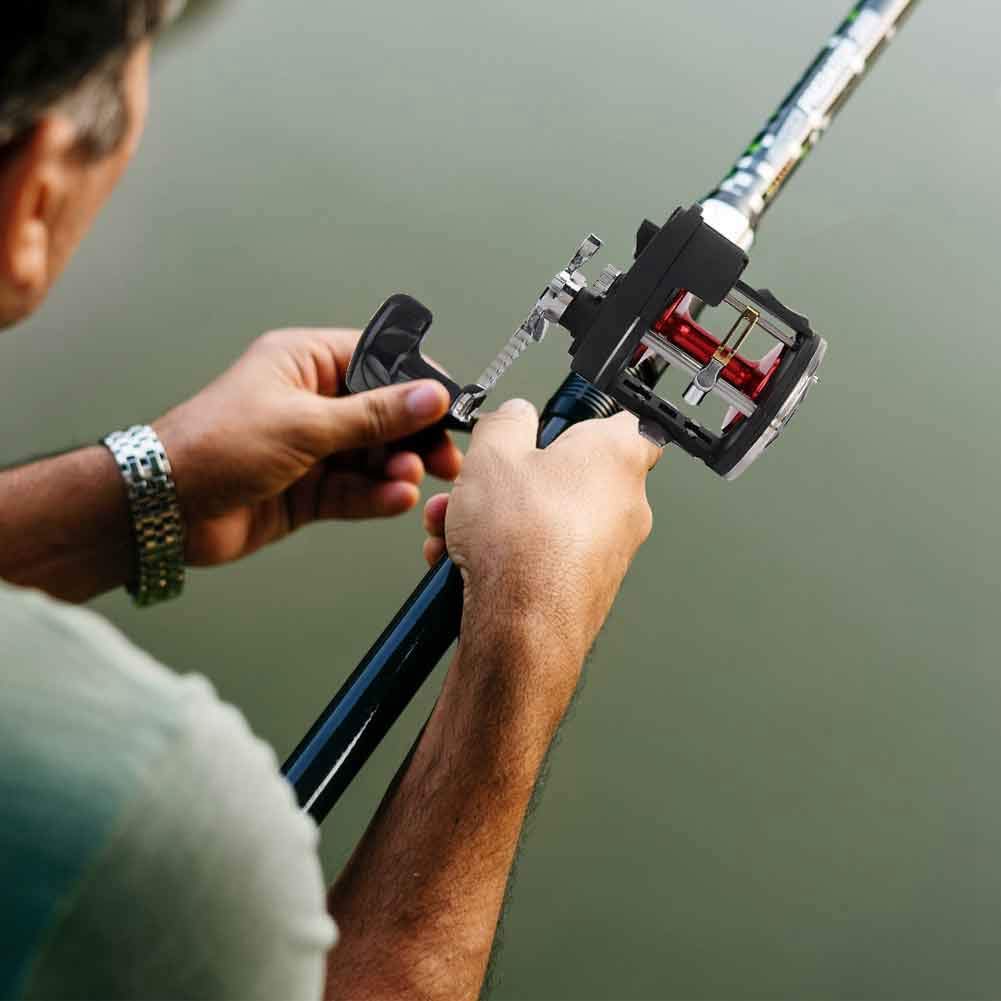 Vbestlife Fishing Reel,Trolling Reels Equipped With Line Counter Black Trolling Saltwater Offshore Reel Wheel