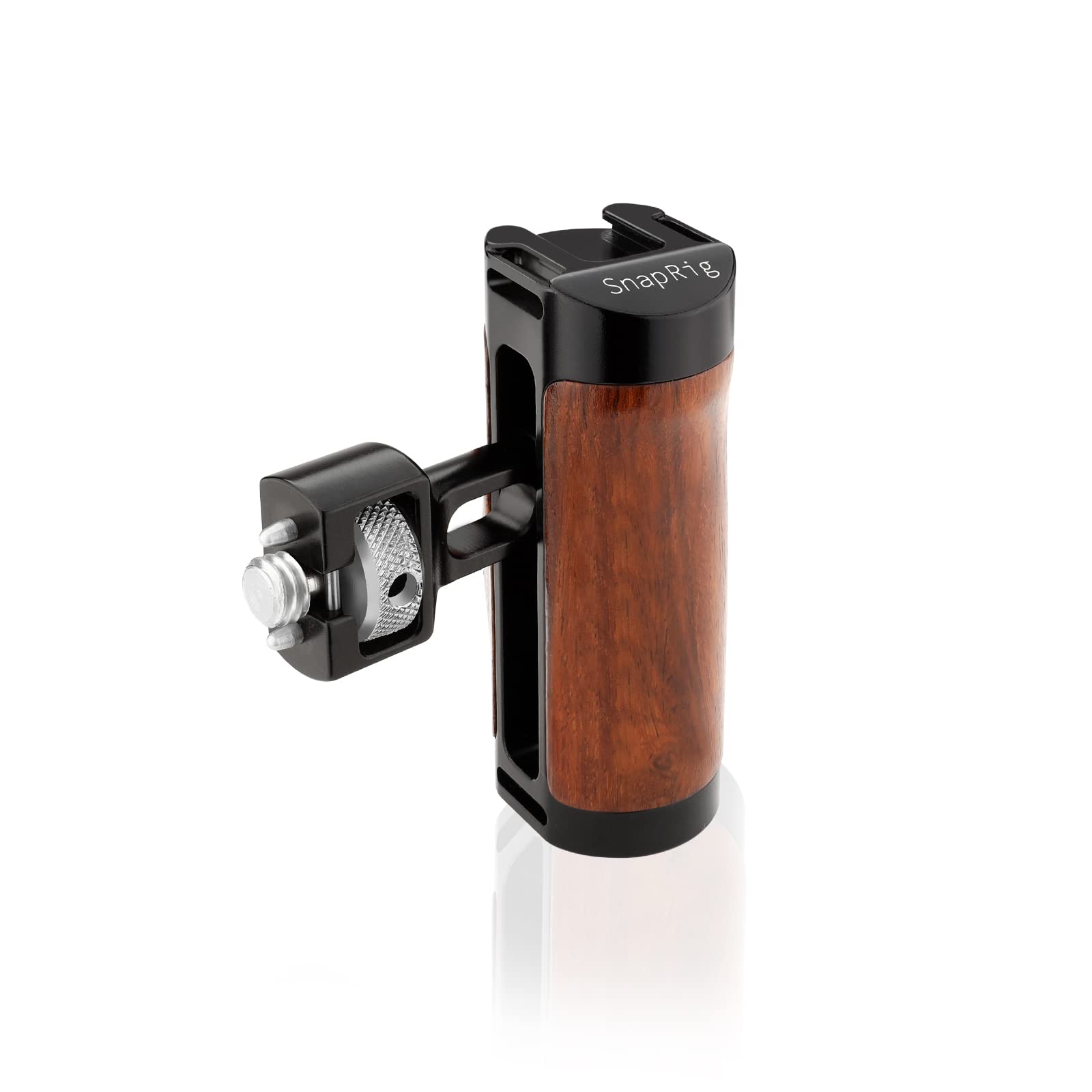 Proaim Snaprig Wood Mini Side Handle For Camera Cages & Rigs With 3/8"-16 Locating Screw Mount. Adjustable Design With Comfortable & Secure Grip. For Right/Left Hand Usage. (Wsh-03)