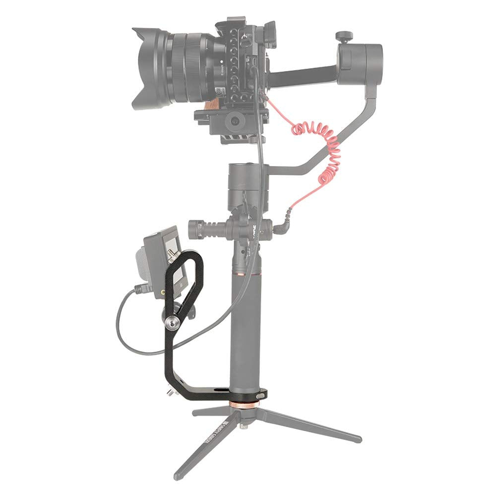 Simply Gimbal Fmj Handheld Gimbal Adapter For Mounting Monitors, Microphones, And Accessories. Compatible With Dji Ronin-S, Zhiyun Crane 2, Crane Plus, V2, Crane M, Moza Air & Many More -A Mini Dual Grip (Black)