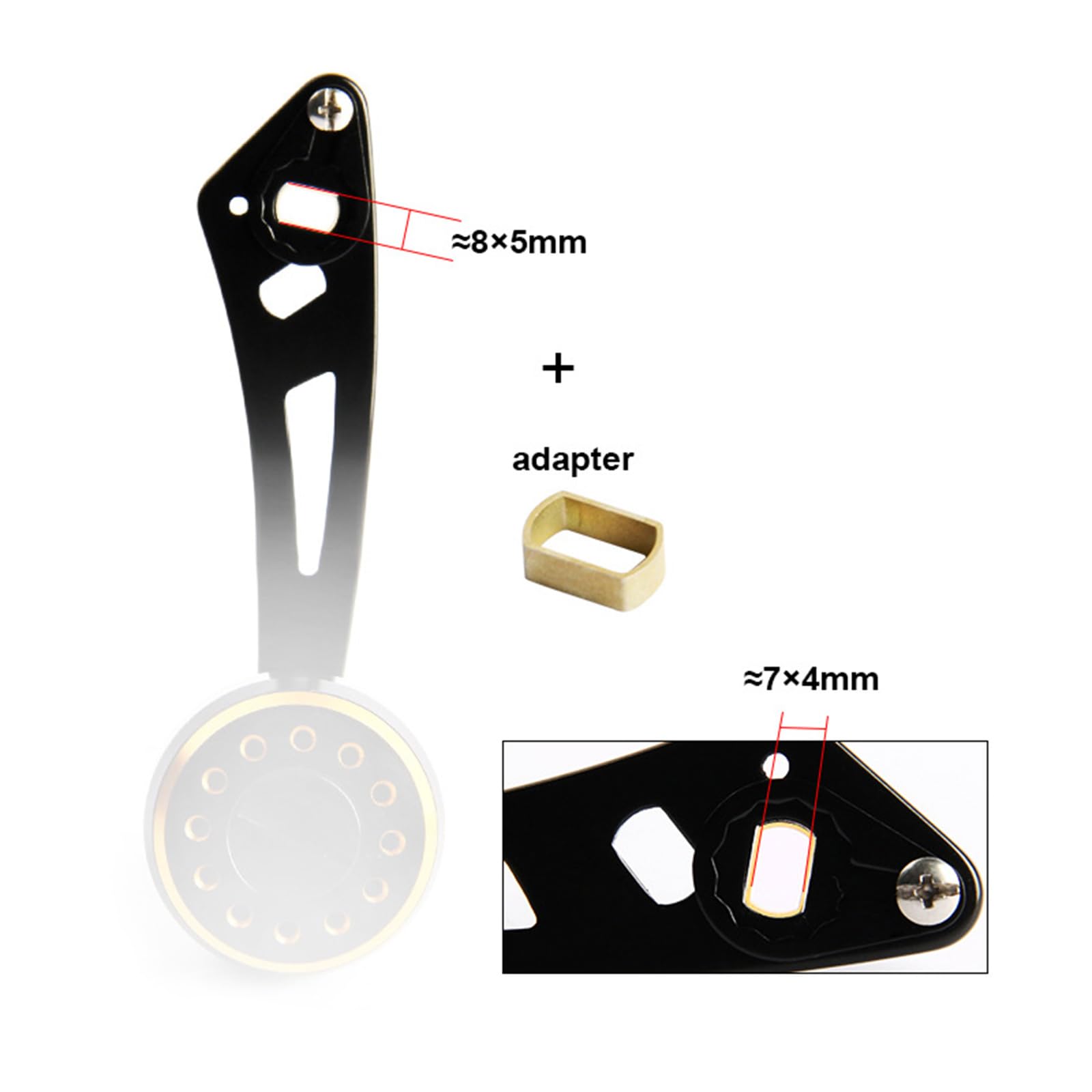 Heoter Single Fishing Reel Handle Metal Fishing Reel Replacement Fishing Tackle Tools For Low Reel