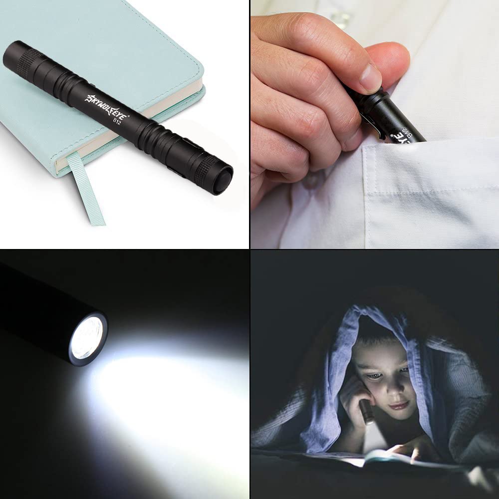 Cussity Pen Light, Led Pocket Pen Flashlight, 5 Pcs Small Mini Flashlight With Clip, 3 Modes For Camping, Outdoor, Emergency