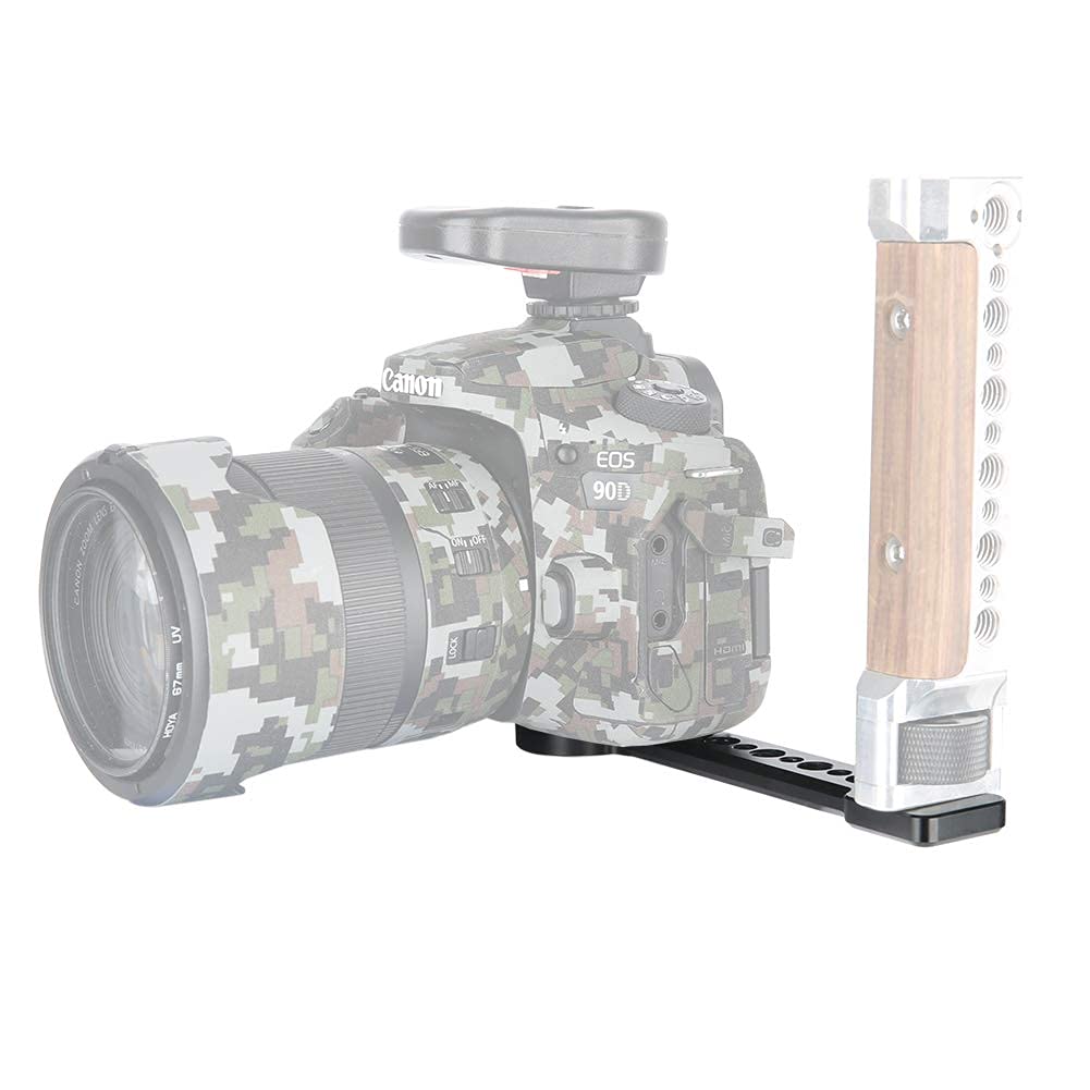 Niceyrig Cold Shoe Extension Bracket Multi-Functional For Dji Rs 3/3 Pro/Rs 2/Rsc 2/Ronin S/Sc, Tripod And Camera Vlog Vlogging Holder Mount - 392