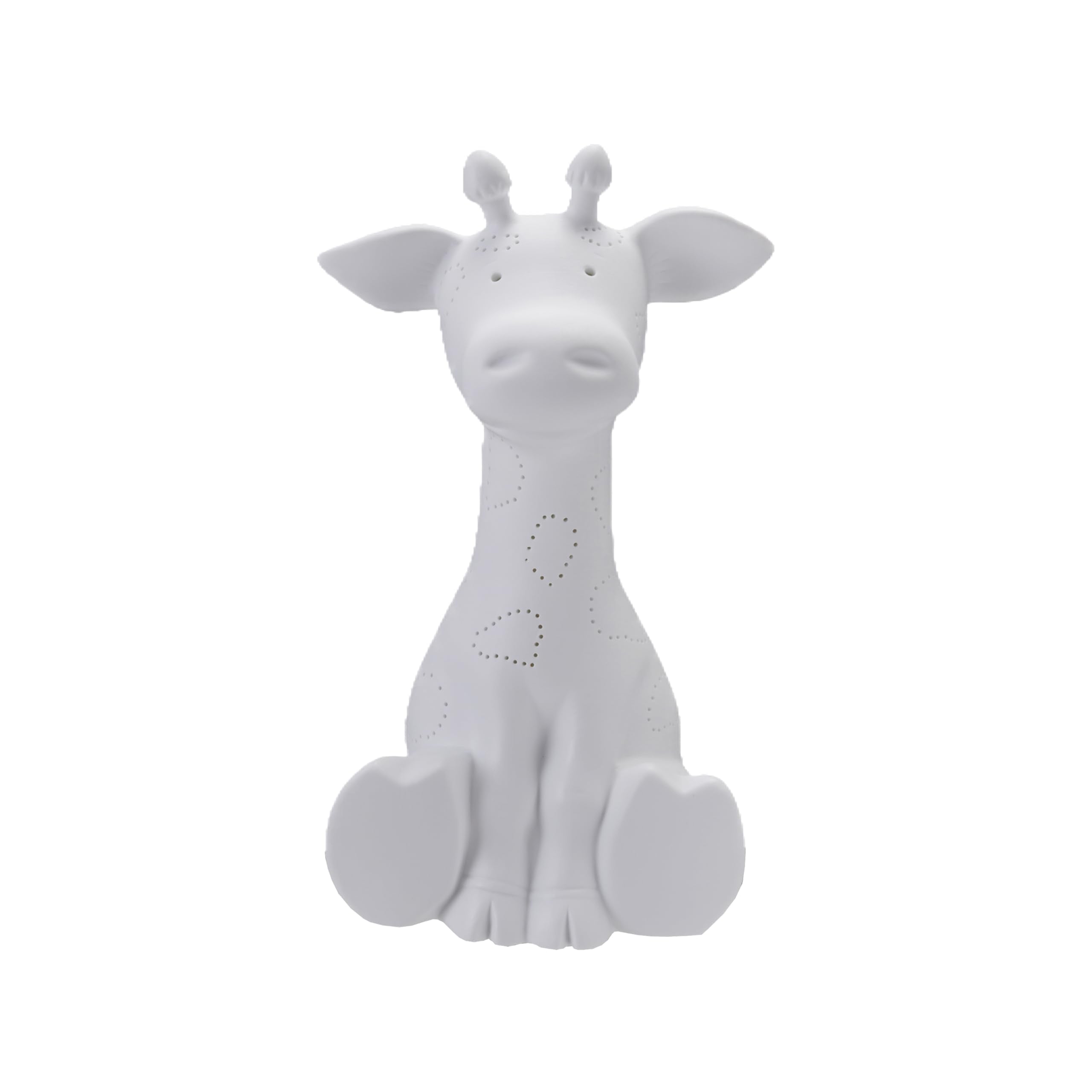 Creative Co-Op Stoare Giraffe Shaped Lamp With Inline Switch, Bisque White