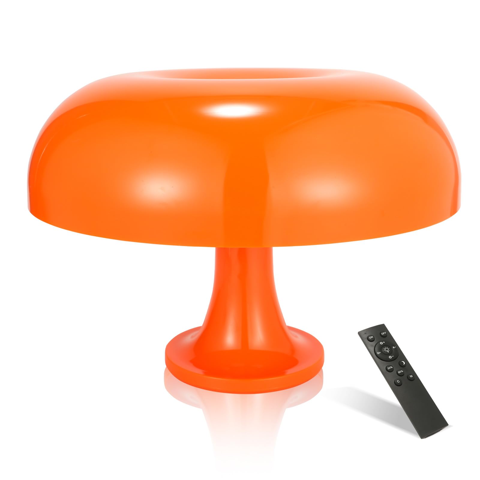 Maryrain Orange Mushroom Table Lamp, Dimmable With 3 Lighting Settings, Retro Mushroom Shade Shaped Desk Lamp, Suitable For Bedroom, Living Room, Perfect For Aesthetic Mid Century Modern Decor
