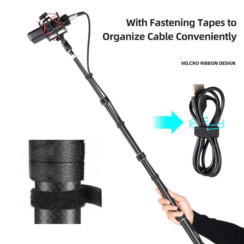 Zjchao Phone Tripod, 87.4In Maximum Height Portable Carbon Fiber Photography Tripod Stand Light Stand Tripod Stand With 5 Adjustable Sections 6.6Lbs Load Capacity For Versatile Use