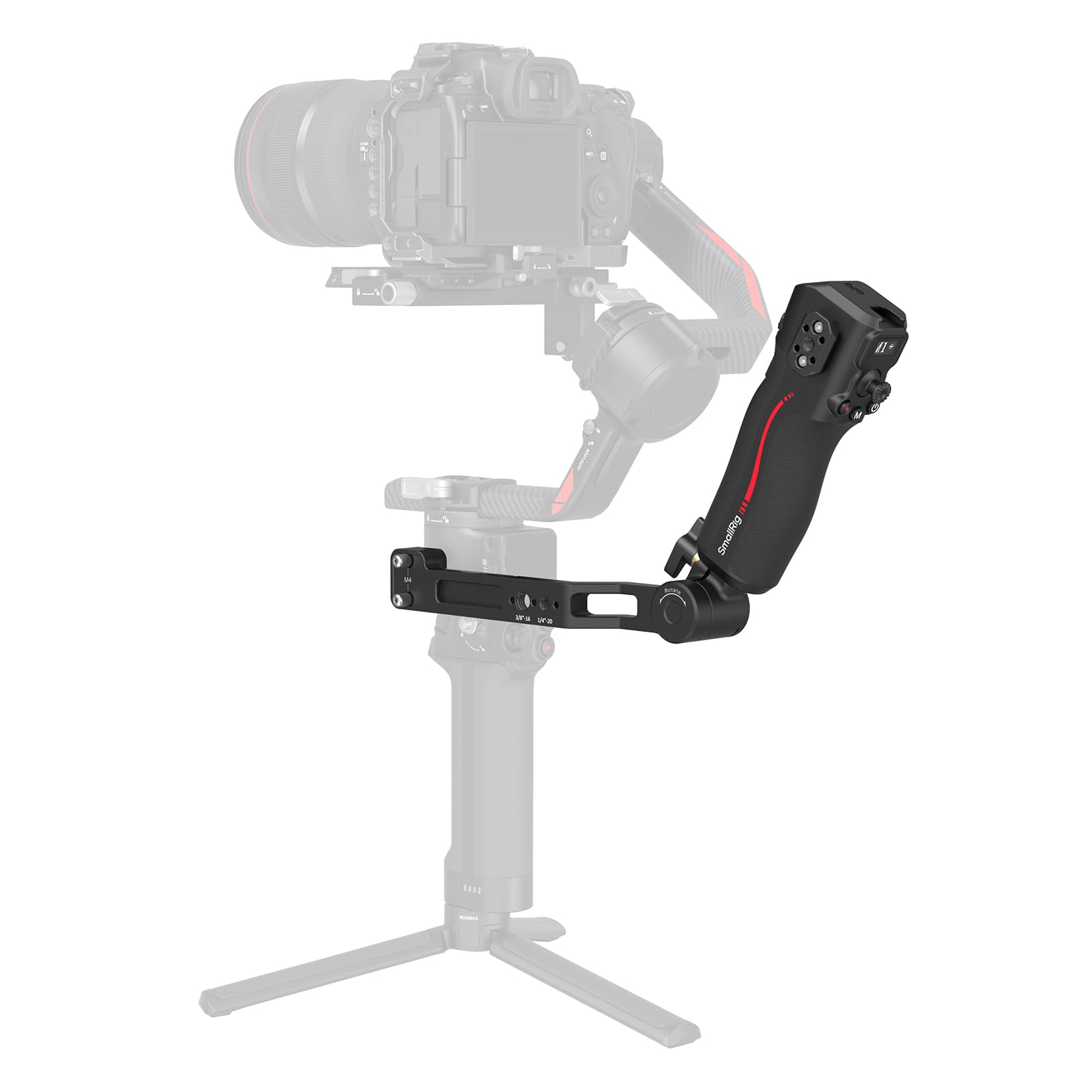 Smallrig Adjustable Sling Handle Only For Dji Rs 2 / Rs 3 Pro/Rs 4 / Rs 4 Pro Gimbal Stabilizer, Focus Control, Max Load 13.2Lb, Joystick Operation, Mode Switching, Centering/Locking