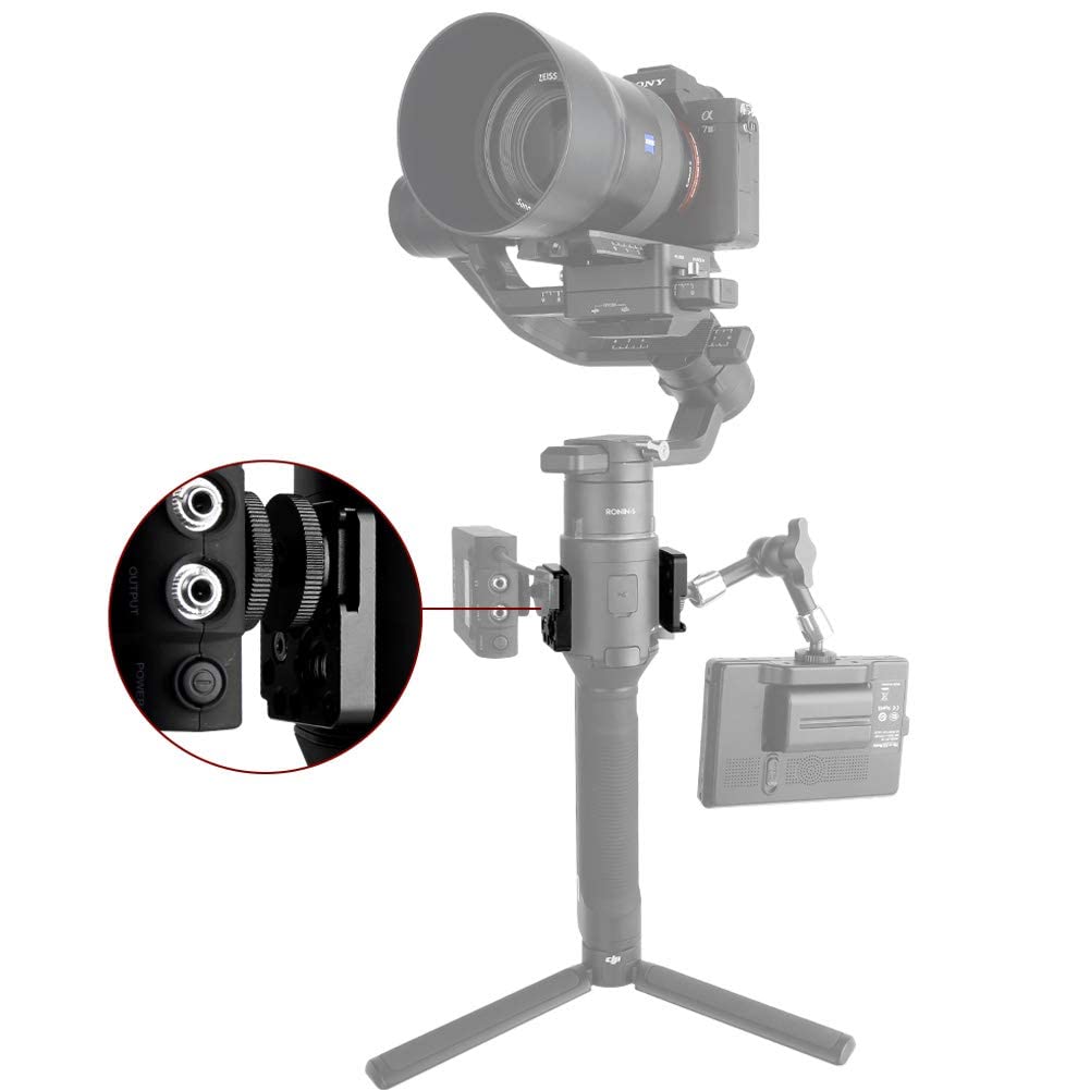 Niceyrig Mounting Plate For Dji Ronin Sc/S, Gimbal Side Mount With 1/4'' 3/8'' Locating Hole Cold Shoe - 277