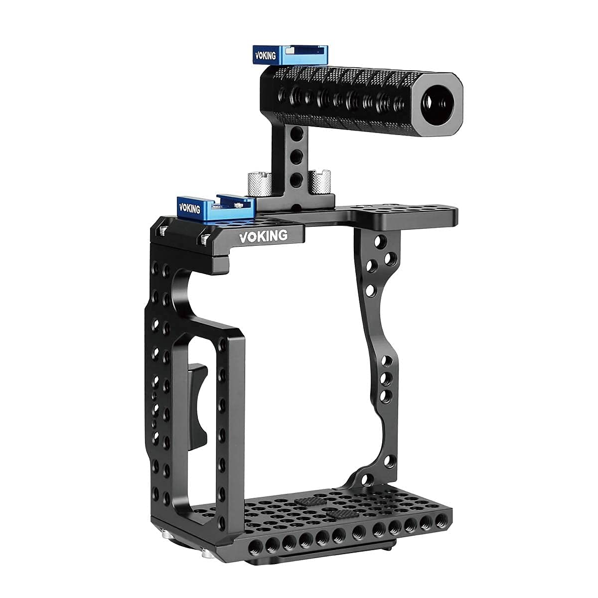 Voking Aluminum Alloy Vk-5D4K Camera Video Cage & Top Handle With Detachable And Top Handle Quick Release Plate Compatible With 5D3 5D4