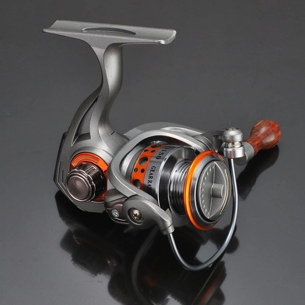 Gaderth Mini Spinning Reel, 5.2:1 Gear Metal Fishing Reel, 13+1Bb Powerful Spinning Fishing Reels With Interchangeable Handle, Small Compact Fishing Reel For Carp Bass Trout Fishing Mini 150