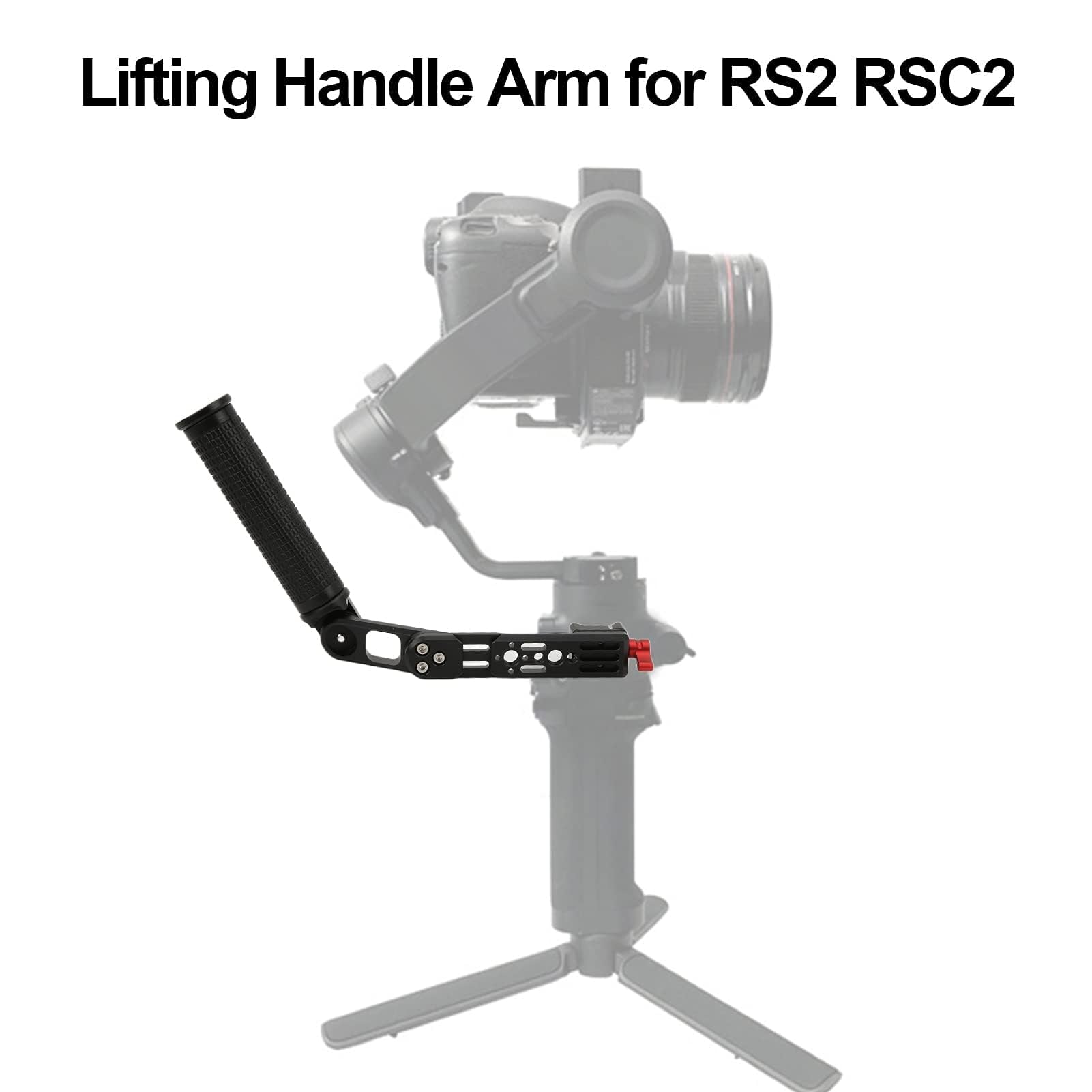 Jeozbm Adaptable Handle Grip, L Stabilizer Handgrip Extension Bracket For Rs2 Rsc2 With 1/4 3/8 Threaded Holes For Microphone, Fill Light, Monitor