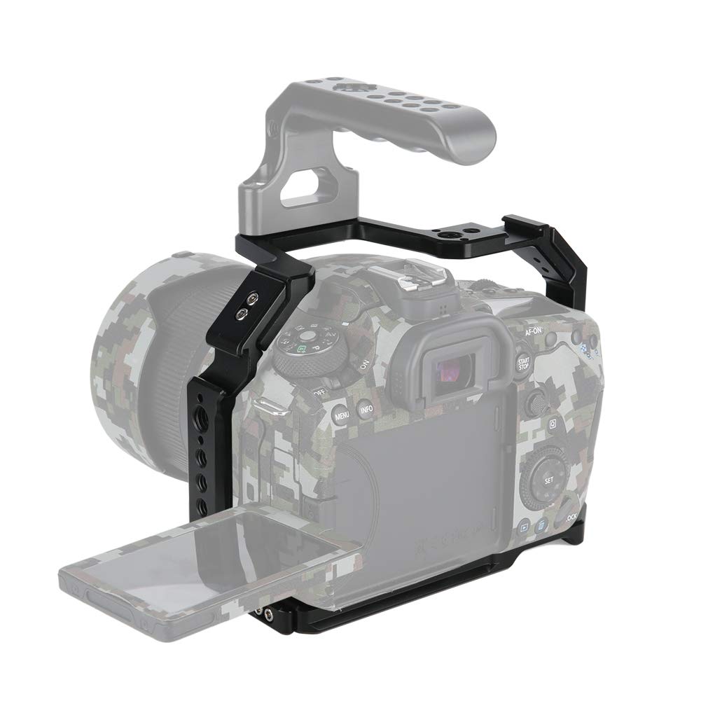 Niceyrig Camera Cage For Canon 80D 90D 70D, With Nato Rail Cold Shoe And 1/4 3/8 Locating Hole - 371