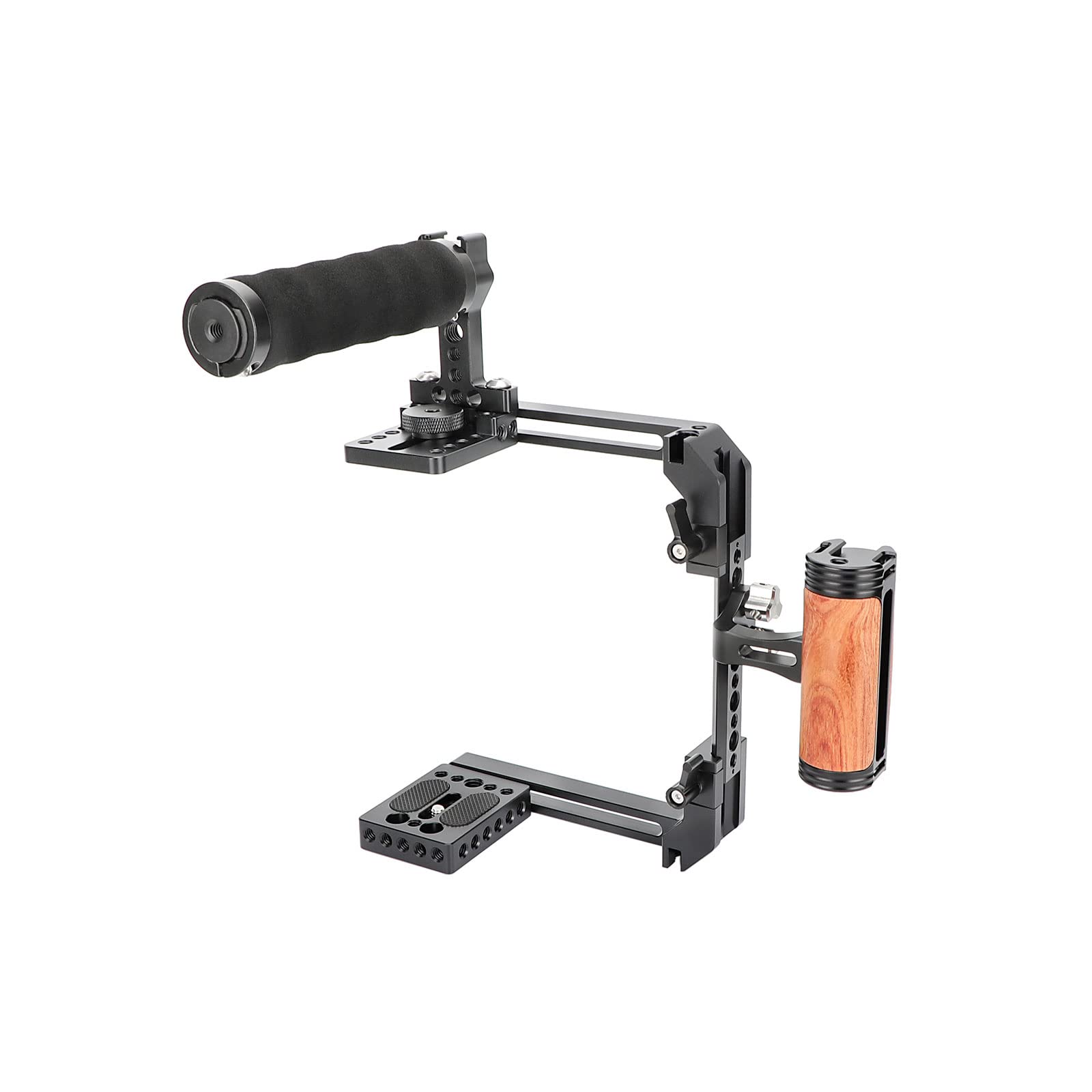 Szrig Ajustable Camera Cage Assemble For Left/Right Handle Use With Top And Side Handgrip
