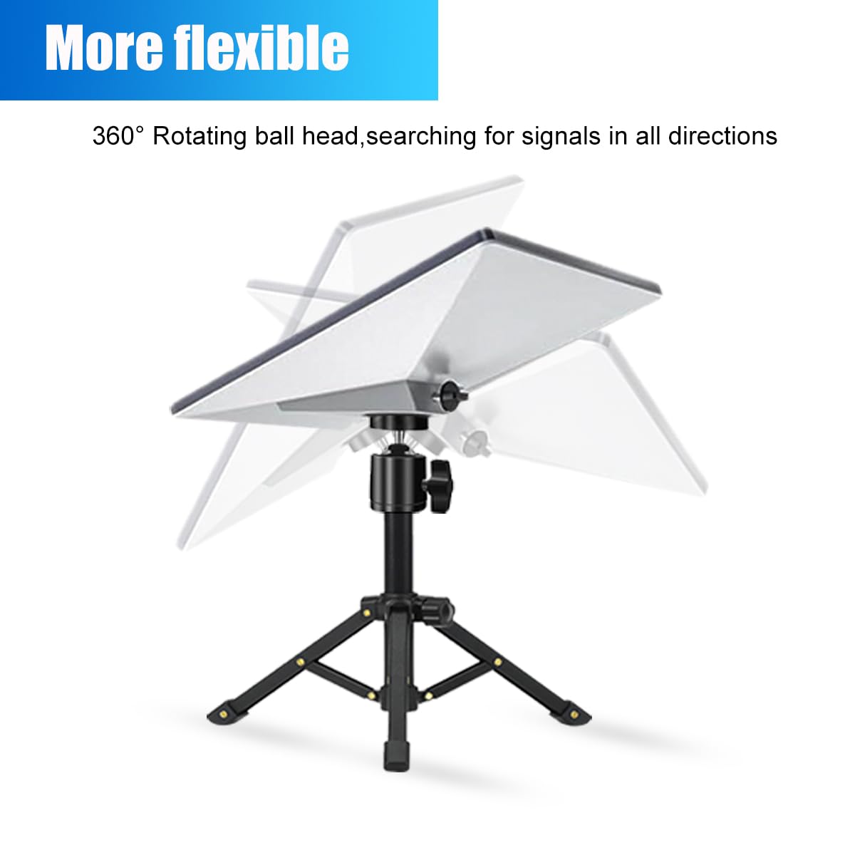 Khazylorr For Starlink Mini Tripod, All Metal Tripod Stand With Starlink Mini Tripod Adapter, Portable Small Tripod Mount With Tilt Angle Adjustment For Starlink Mini V4 Antenna Dish