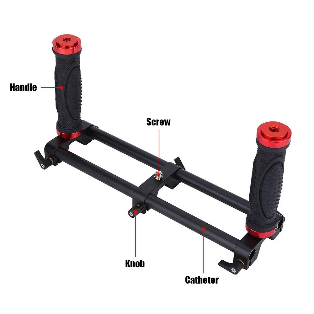 Oumij1 Camera Stabilizer Handheld,Camera Dual Grip Extender Handle Gimbal Stabilizer Rig Accessory For Zhiyun Feiyu