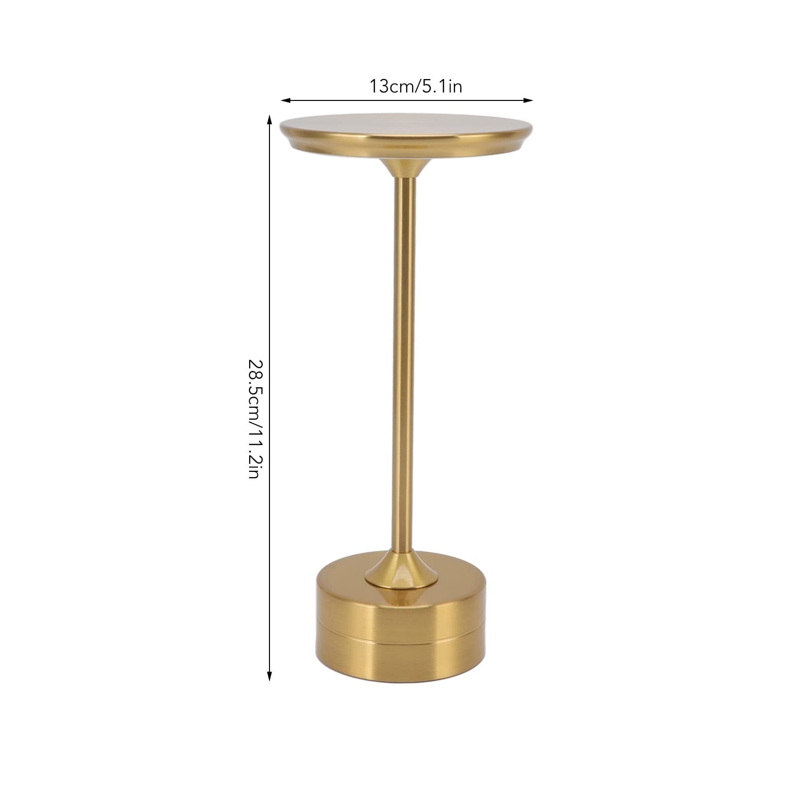 Ywbl-Wh Cordless , Led Rechargeable Cordless Touch 2000Mah 3 Levels Brightness Portable Usb C Brightness Led Metal, Table Lamps (Gold)