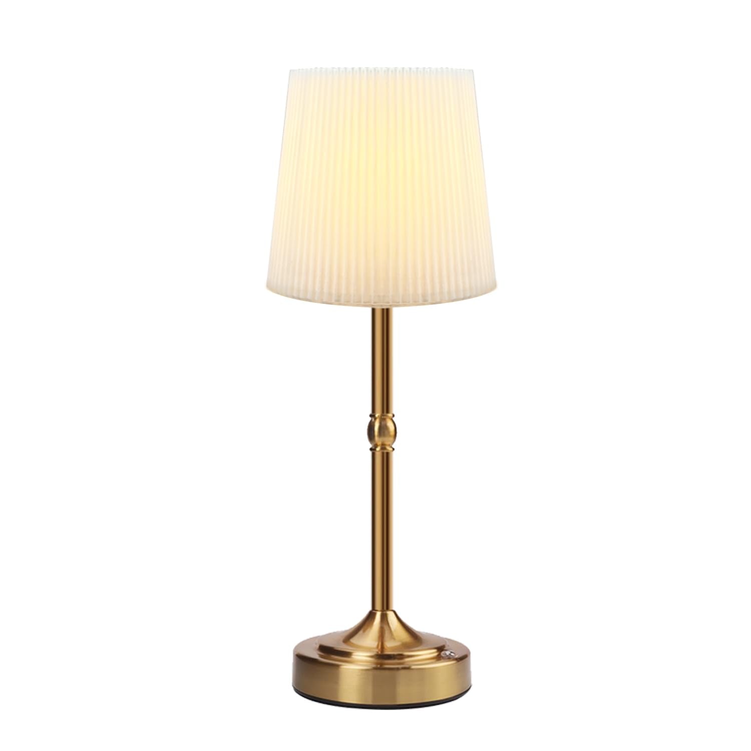 Gdszbysm Cordless Lamp, Rechargeable Led Table Lamp 5200Mah Battery Operate Portable Nightstand Lamp Dimmable Touch Control Fabric Shade 2700K Warm Light For Dining Bedroom Living Room Patio Decor Gold