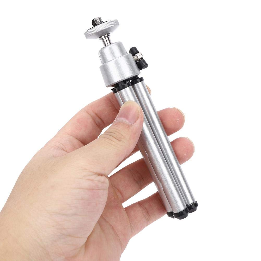 Keenso Mini Telescoping Tripod, 3Pcs Universal Foldable Aluminium Alloy Stoving Varnish Mini Anti-Shake Telescopic Tripod Telescoping Tripod Stand Monocular Telescope Camera Tripod