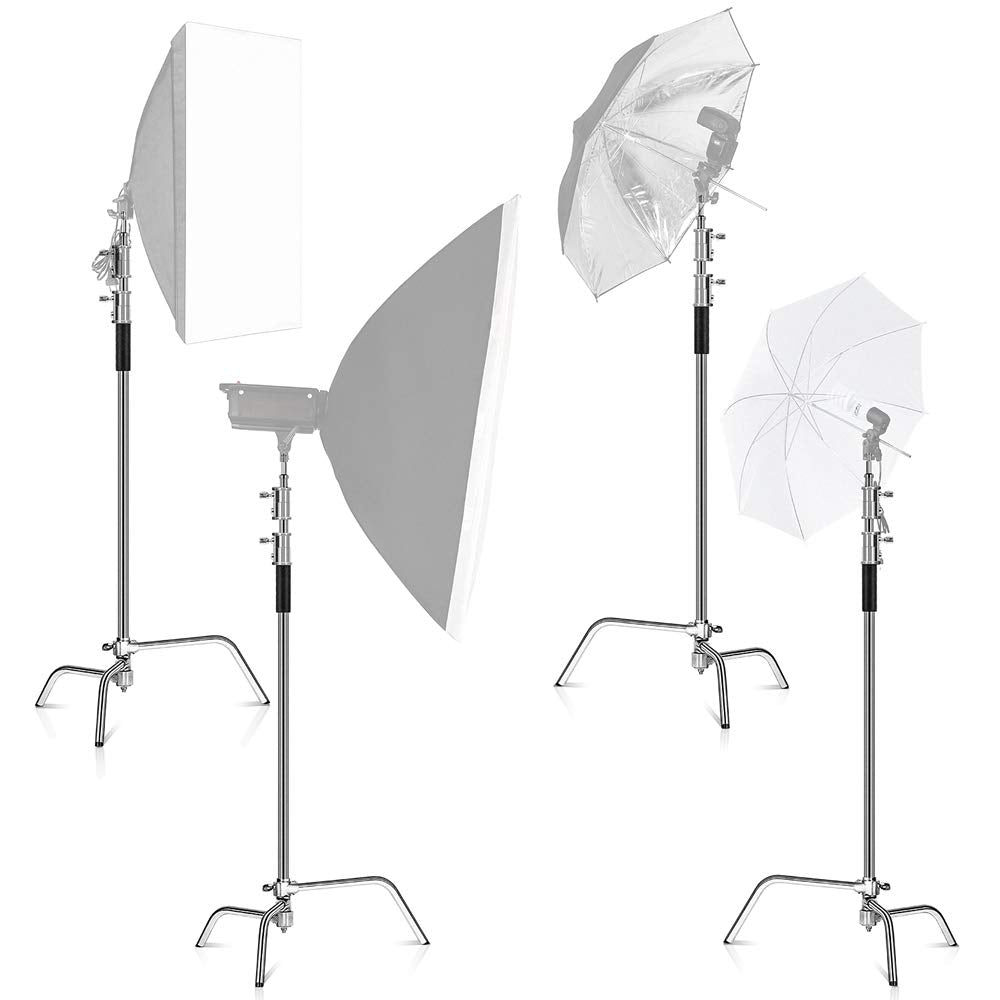 Showmaven C Stand With Boom Arm, Heavy Duty 10Ft Light Stand For Photography Studio Video Reflector, Monolight And Backdrops