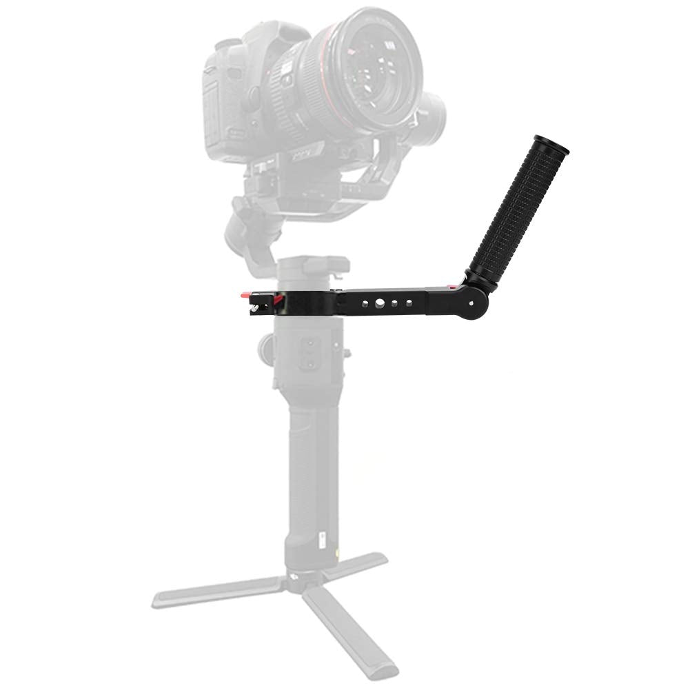Rexvtns Stabilizer Handle Grip  Alloy Extension Arm For Ronin - S/Crane 2  1/4 & 3/8 Screw Holes  10Kg Load For Gimbal/Camera (Ruying S Version)