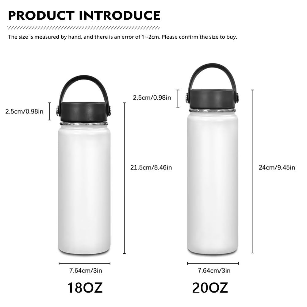 Zoutairong Galaxy Owl Water Bottle 20 Oz For Girls Insulated Water Bottles With Handle Flask Wide