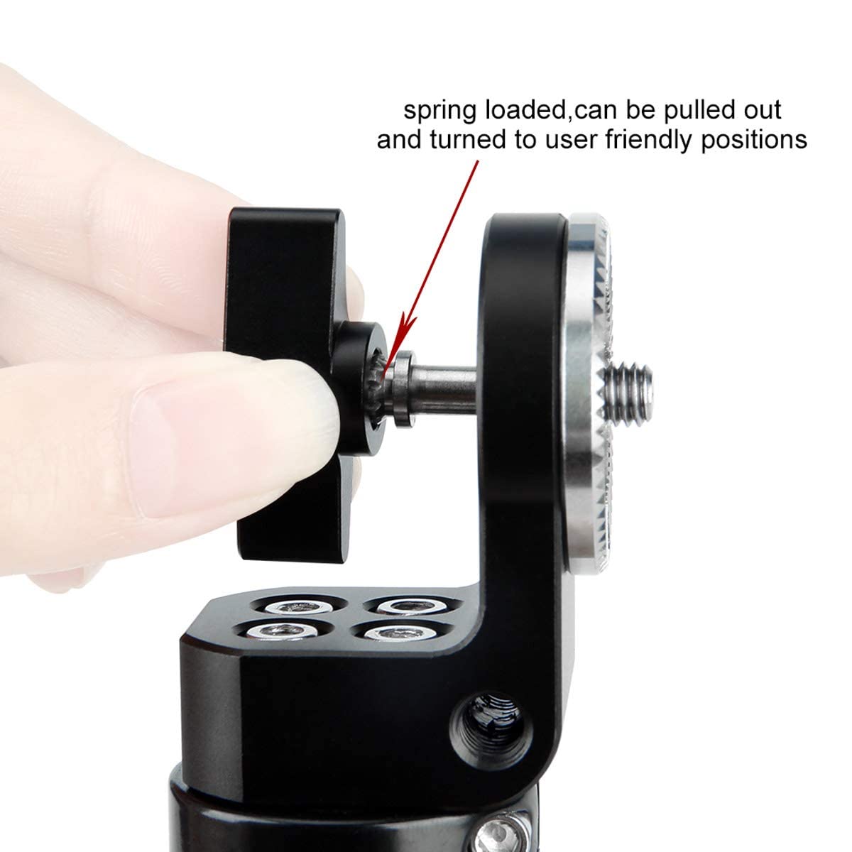 Niceyrig Leather Rosette Handle M6 Thread Mount, Applicable For 15Mm Camera Shoulder Rig Rod Support System