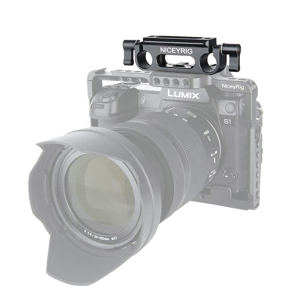 Niceyrig 15Mm Rod Clamp With Nato Rail For 15Mm Rod Railblock Support System, Follow Focus, Dslr Camera Cage - 333