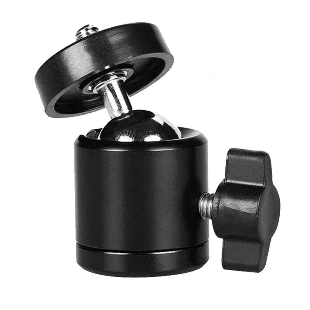 Fotasy 2 Pcs 360° Rotating Swivel Mini Ball Head Ballhead With 1/4" Screw, Mount Bracket Holder Tripod, Aluminium Alloy 2.5Oz Light Weight, Loads 4 Lbs, Compatible With Dslr Smartphone, Action Cameras