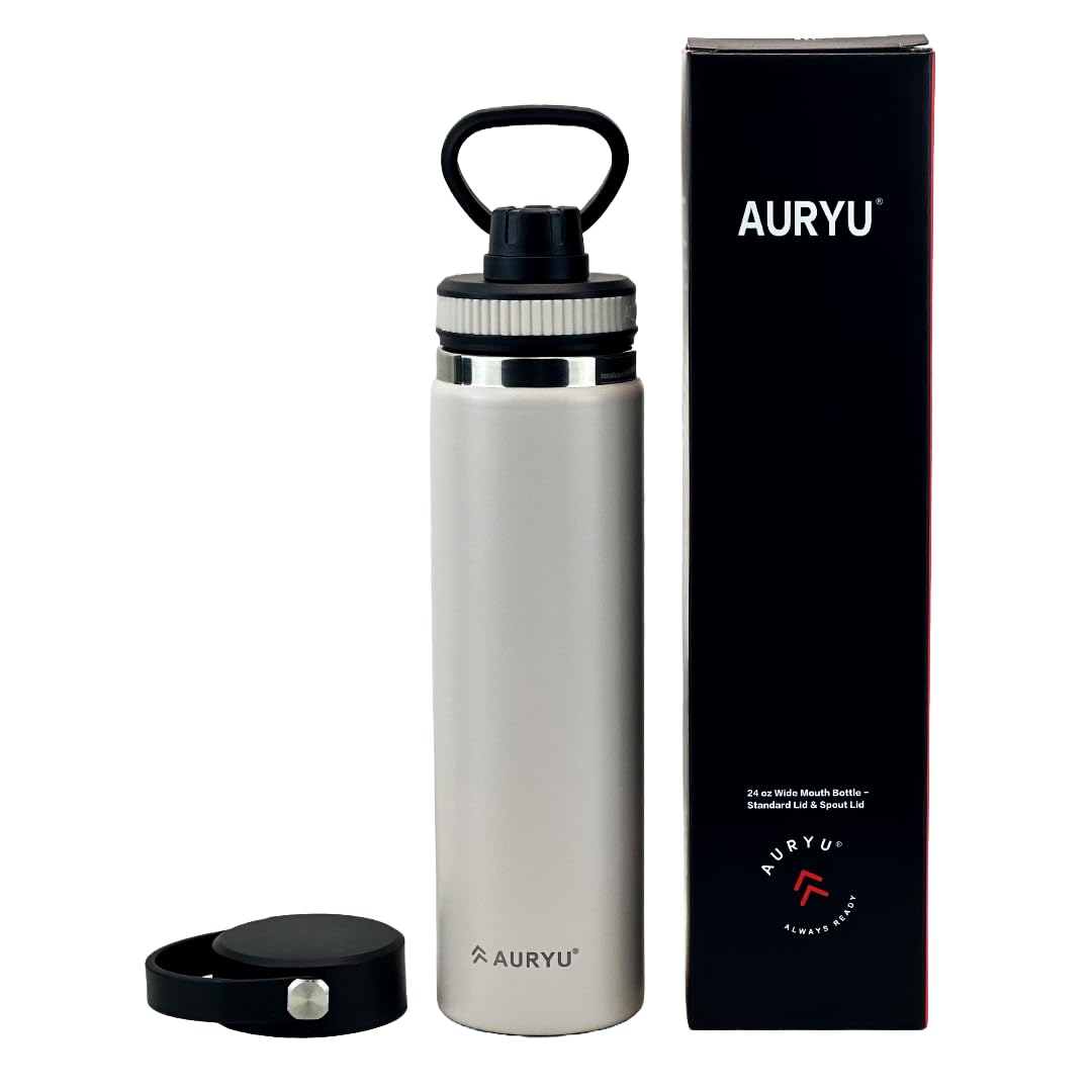 24Oz Triple-Walled Insulated Water Bottle Plus A Bonus Lid Included, Perfect For Sports & Travel