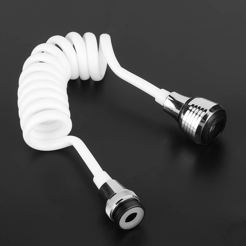 Tomotato Kitchen Faucet Extender Hose, Sink Faucet Sprayer Attachment Faucet Extender For Kitchen Sink Long Hose Retractable Foaming Water Tap Flexible Tap Extension For Kitchen Sink(White)